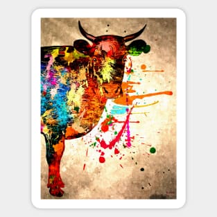 Cow Grunge Sticker